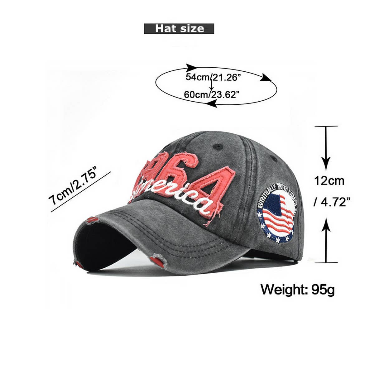 1964 Washed America Baseball Hat