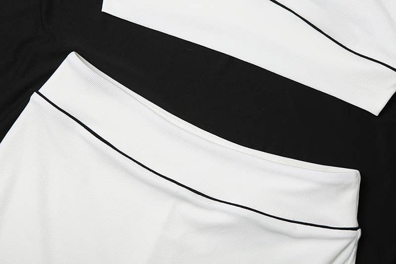 Crop Top Tank Top Skirt Set