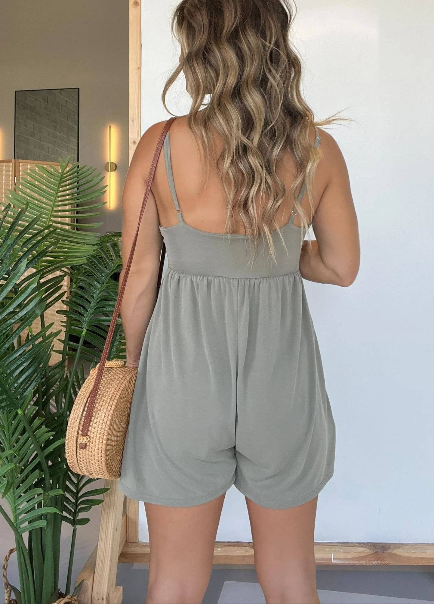 Basic loose tennis camisole romper