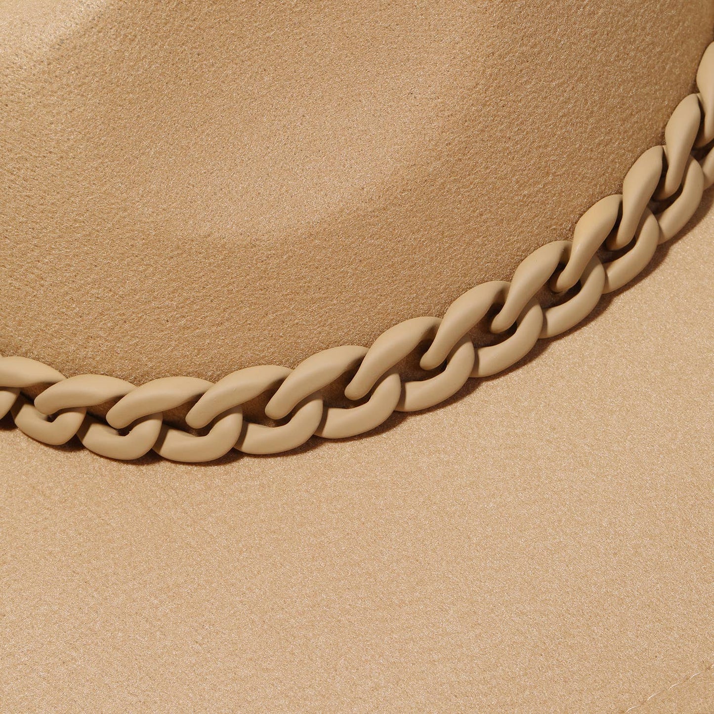 Curb Chain Link Strap Fedora Hat