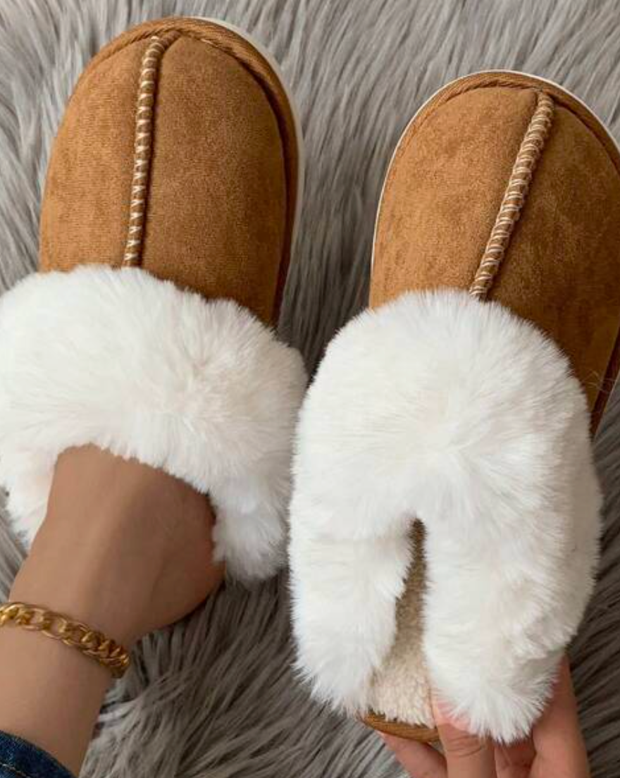 Fluffy Slip on Slippers