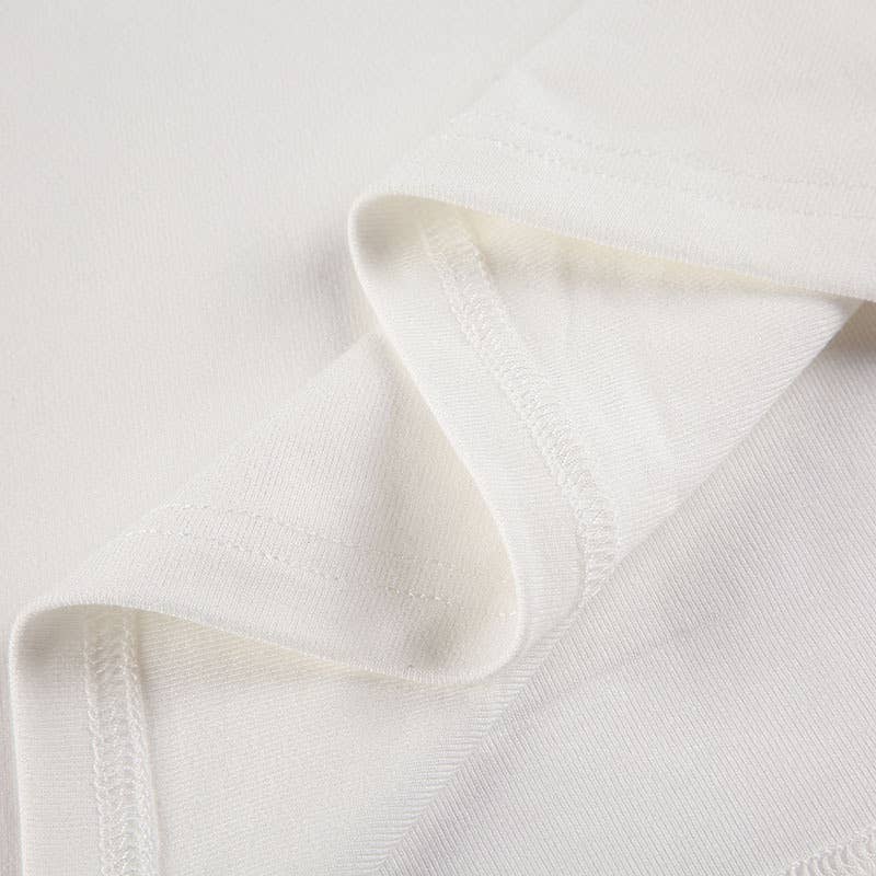 Solid slanted shoulder crop top T-shirt
