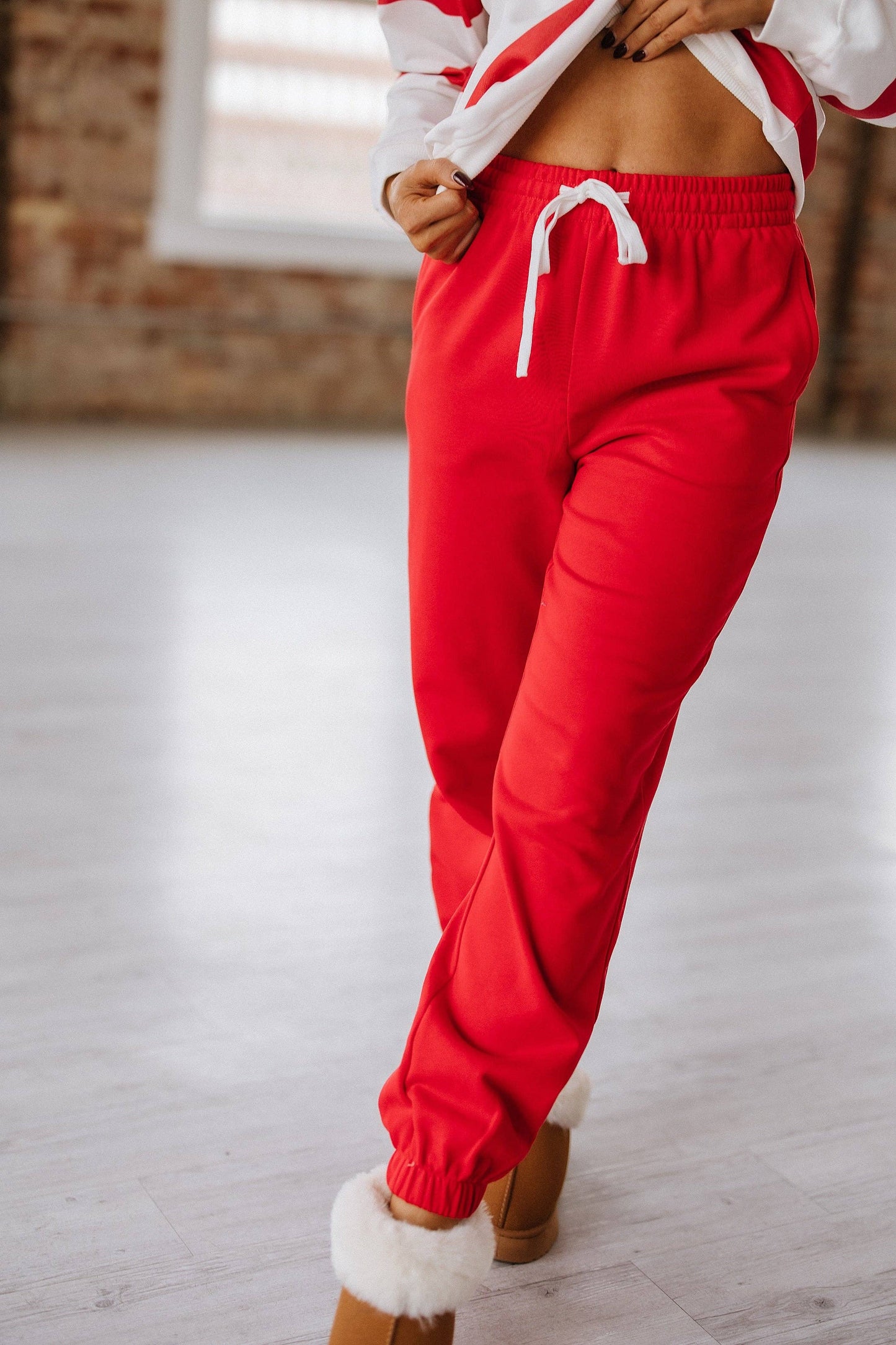 Striped Pullover and Joggers Set