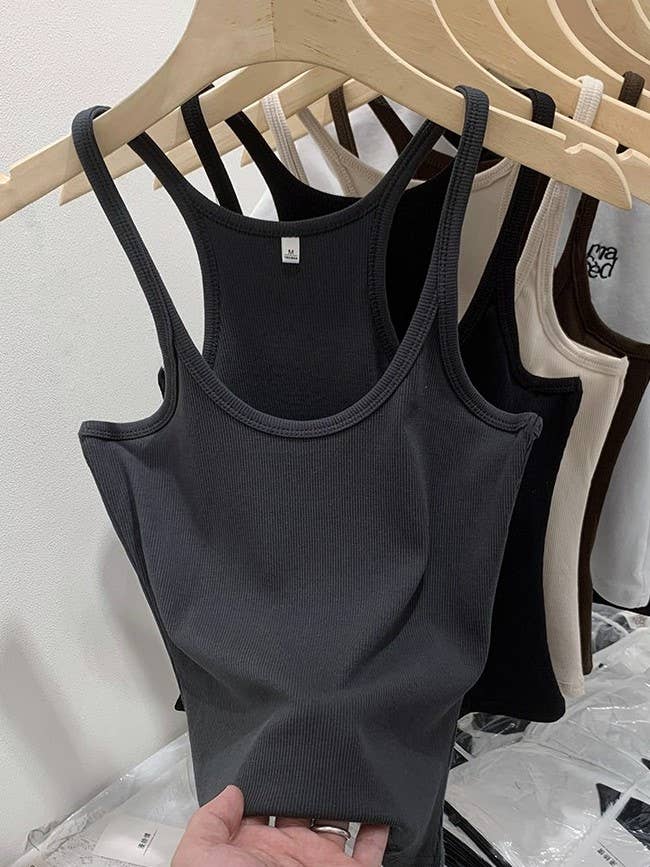 Ribbed Fit Racerback Tank Top