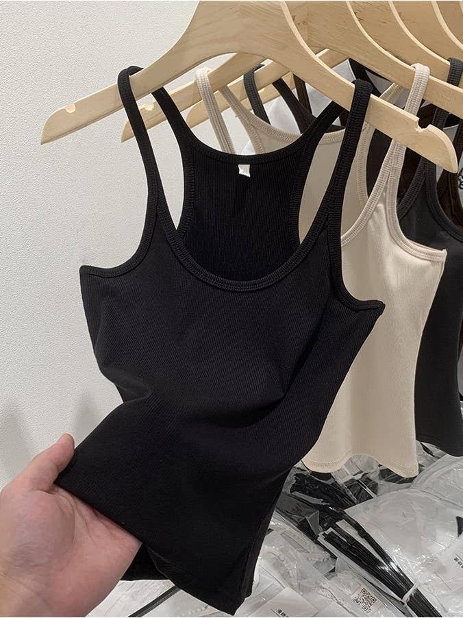 Ribbed Fit Racerback Tank Top