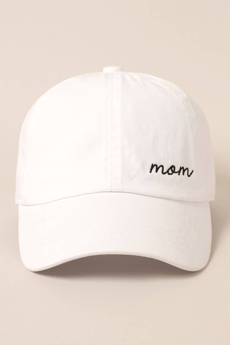 mom- Embroidered Cotton Baseball Hat