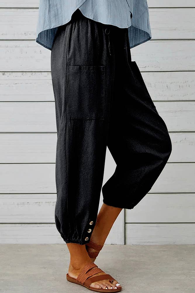 Elastic Waist Beach Pants
