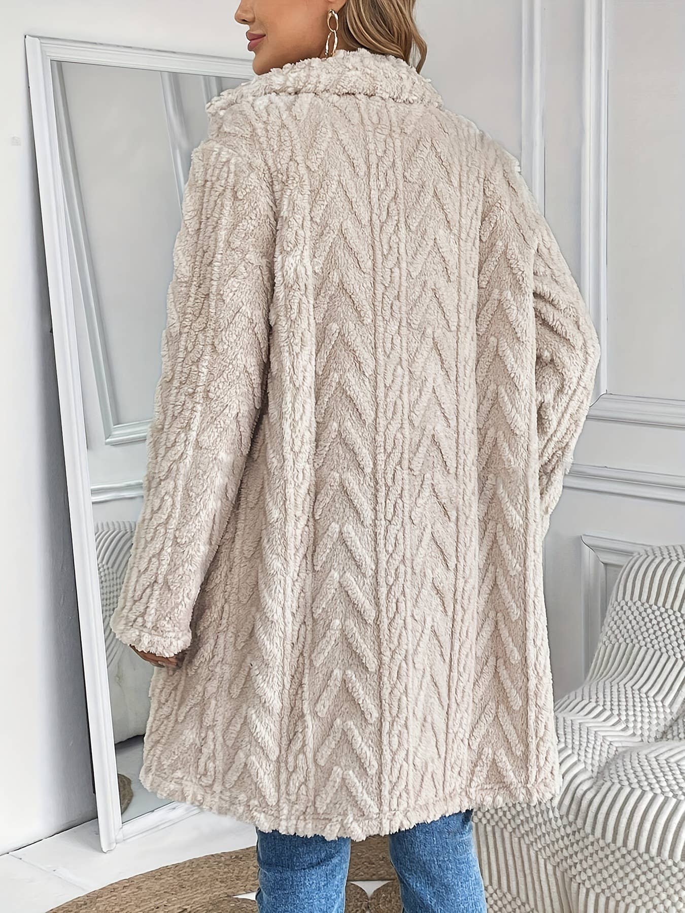 Plush Casual Long Coat