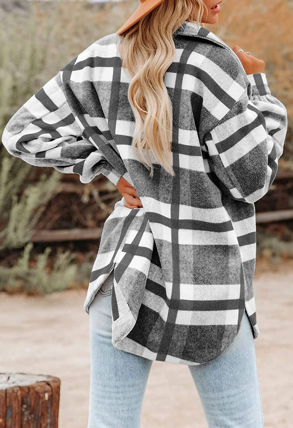Vintage Flannel Lapel Button Jacket