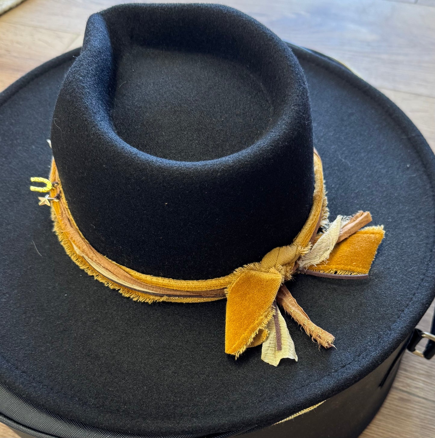 Black Custom Flat Brim Hat