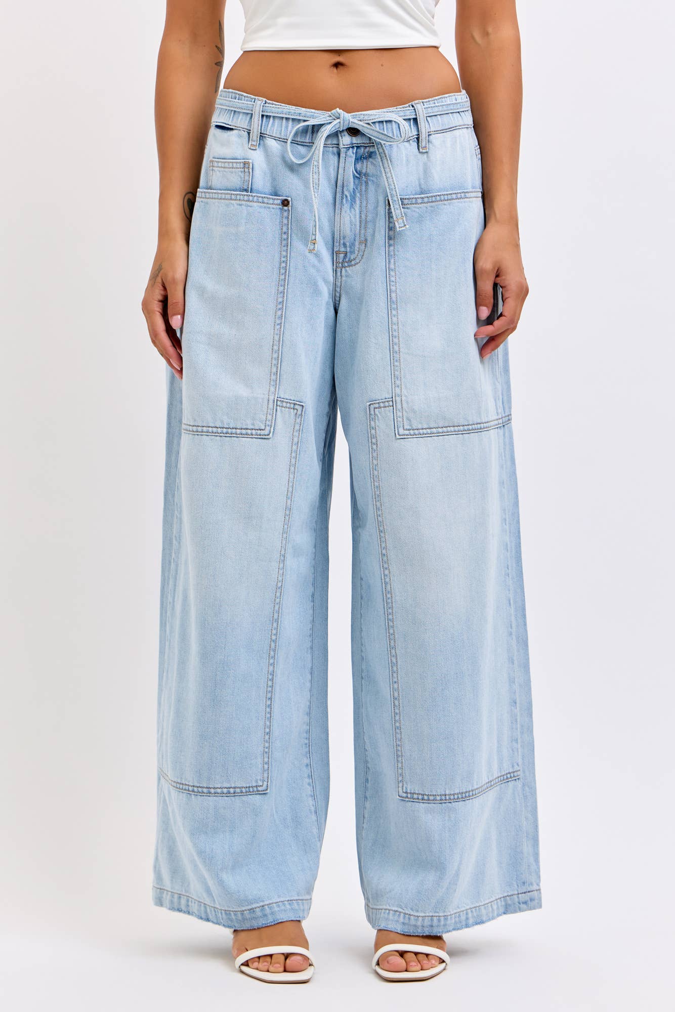 Medium Light Drawstring Utility Pocket Wideleg (PREš¤ORDER)