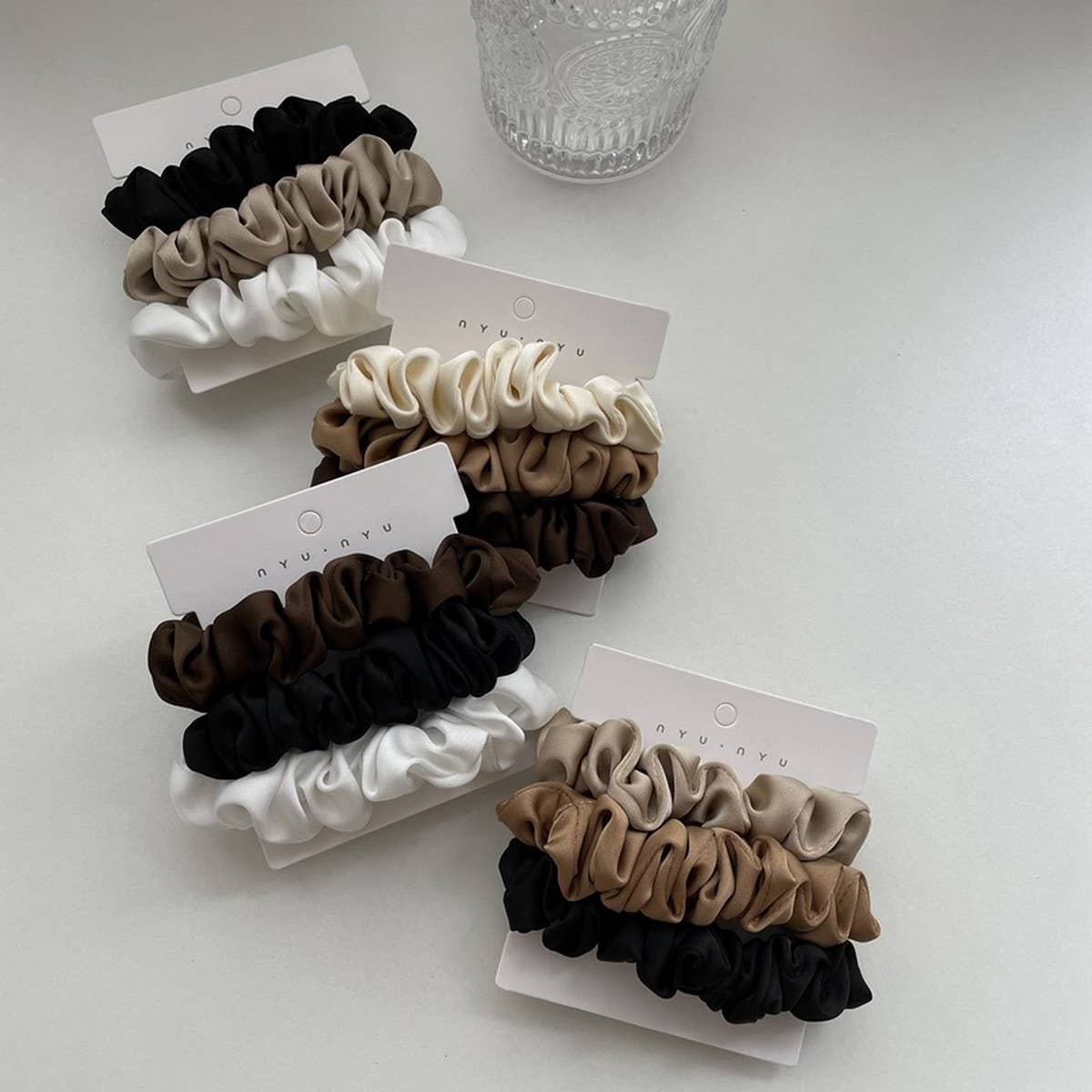 NEW TEMPERAMENT SET SIMPLE HAIR SCRUNCHIES