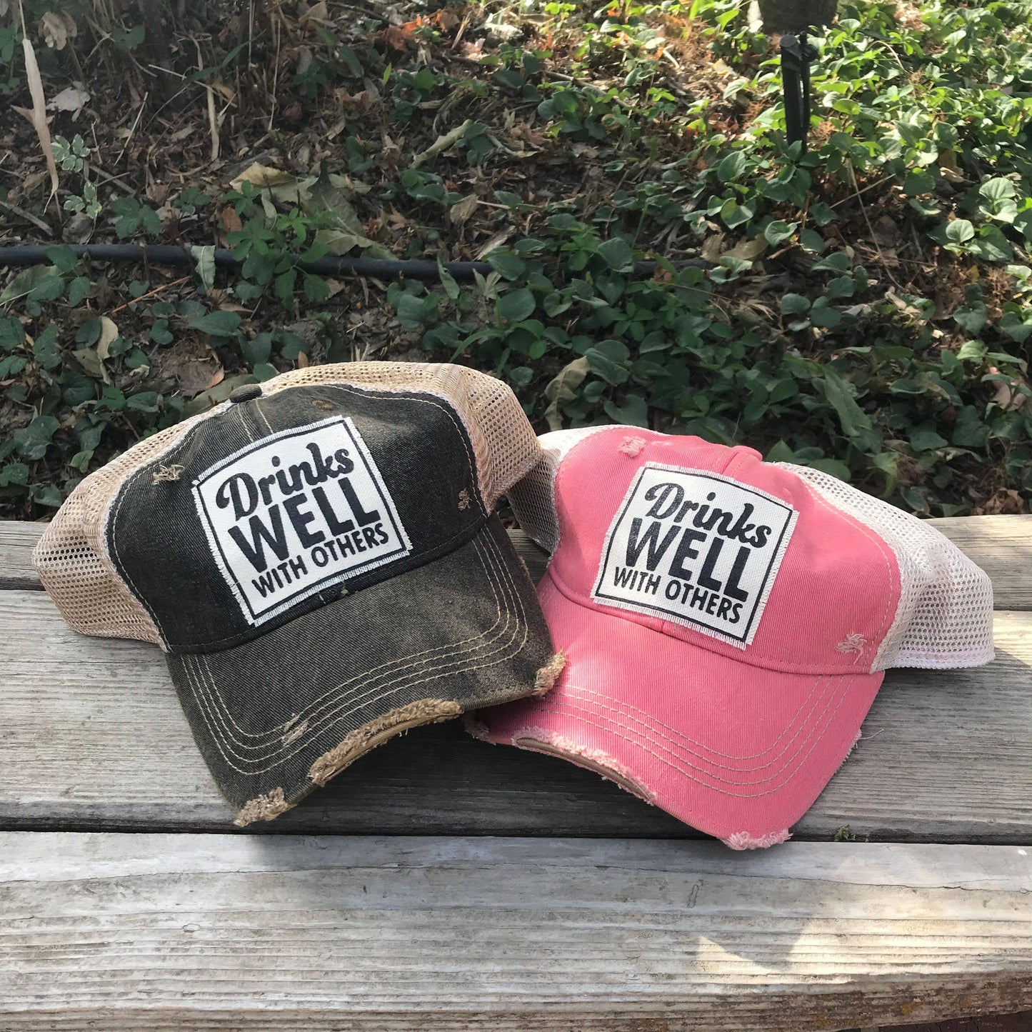 Drinks Well With Others Trucker Hat Baseball Cap