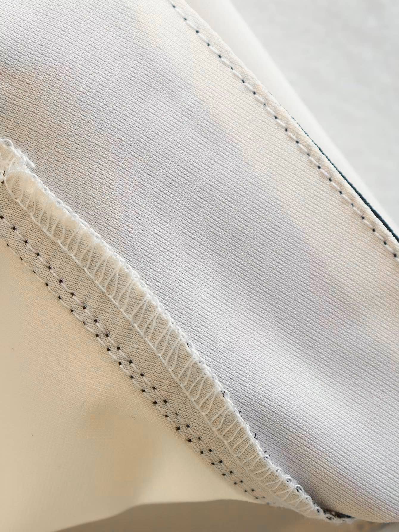 Plunge Classic black white contrast slip cover-up dress