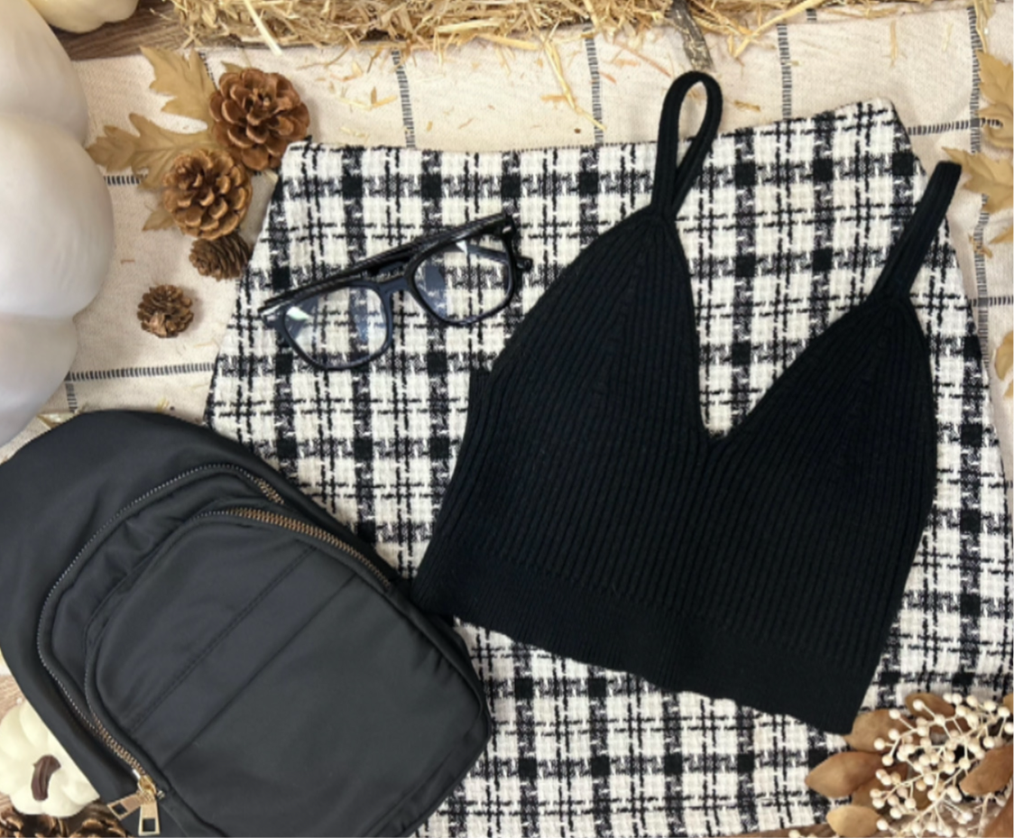 Woolen High-Waisted Skirt