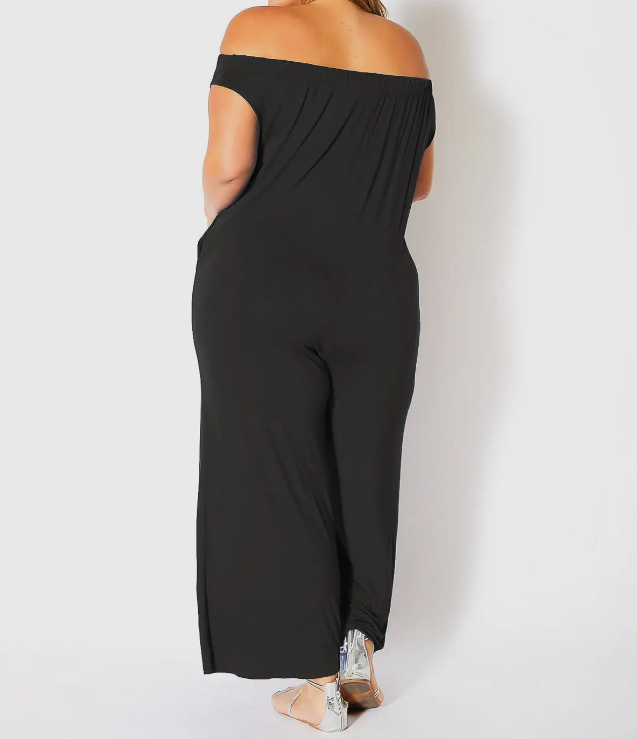 Off Shoulder Wide Leg Jumpsuit