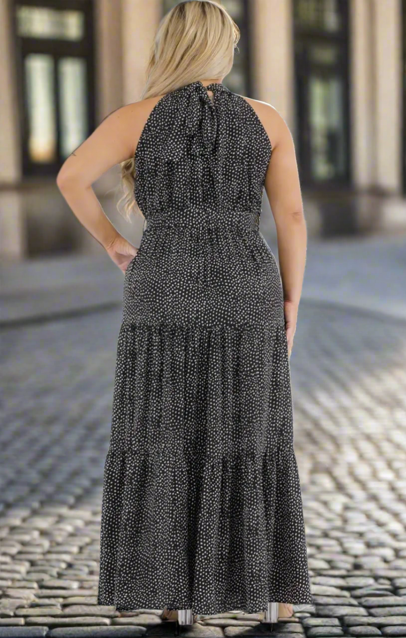 Printed Tiered Maxi Dress