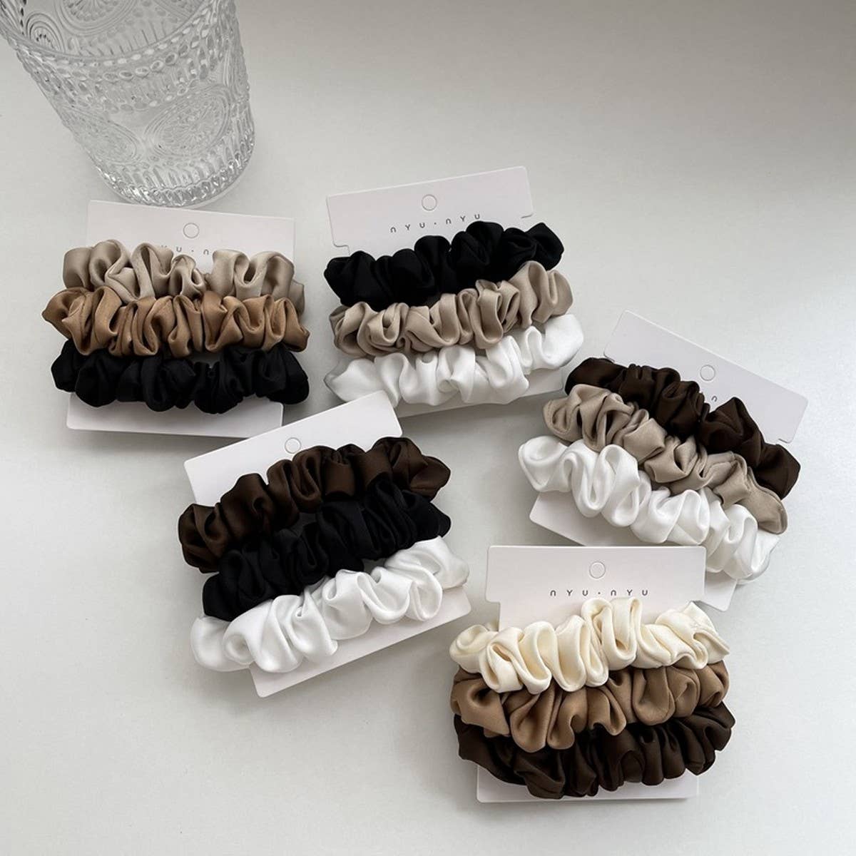 NEW TEMPERAMENT SET SIMPLE HAIR SCRUNCHIES