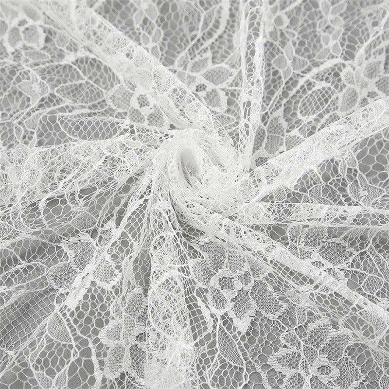 Elegant Lace Floral High-Waisted Midi Skirt (PRE🤍ORDER)