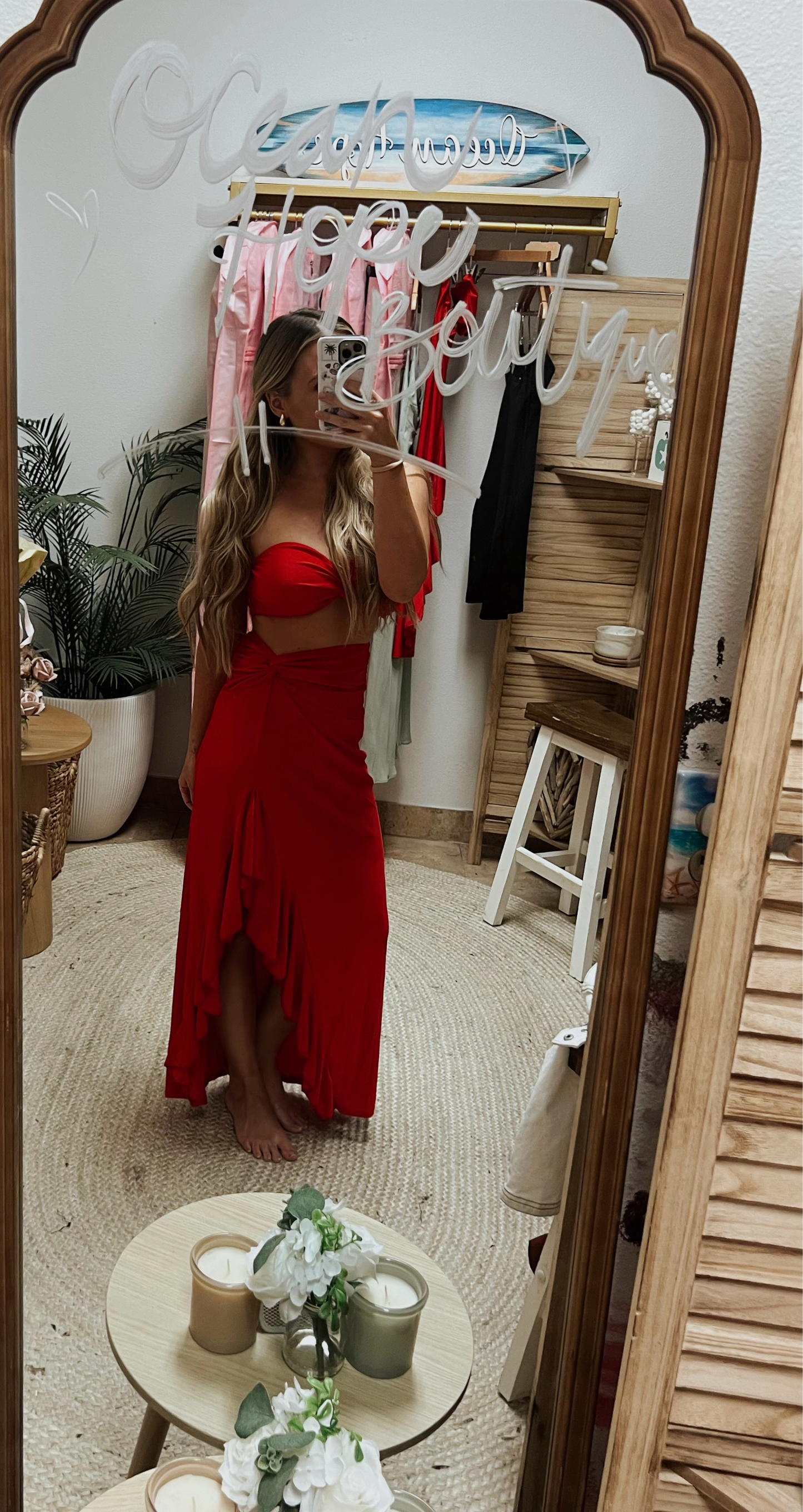 Solid Color Kink Pleated Skirt Set