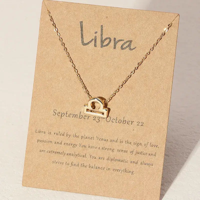 Constellation Sign Birthday Pendant Necklace