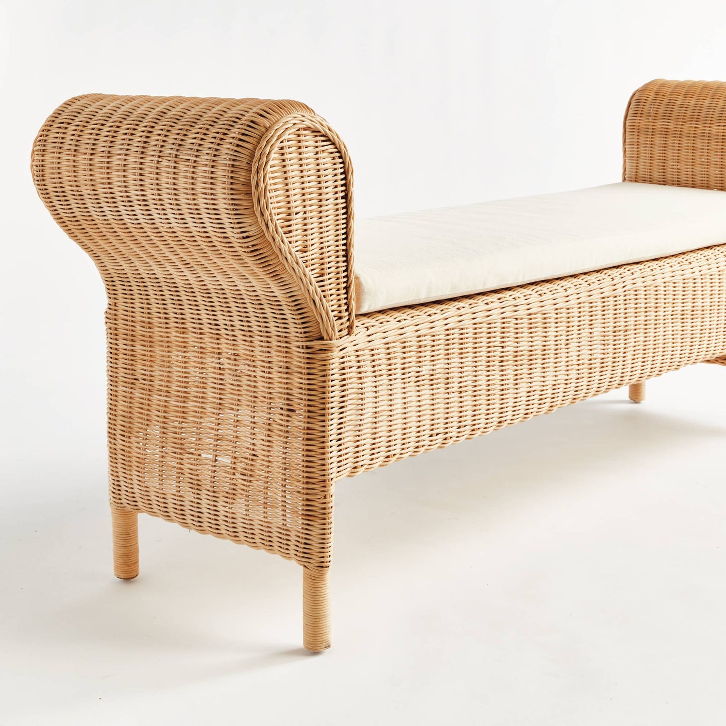 Wrightsville Rattan Woven Bench