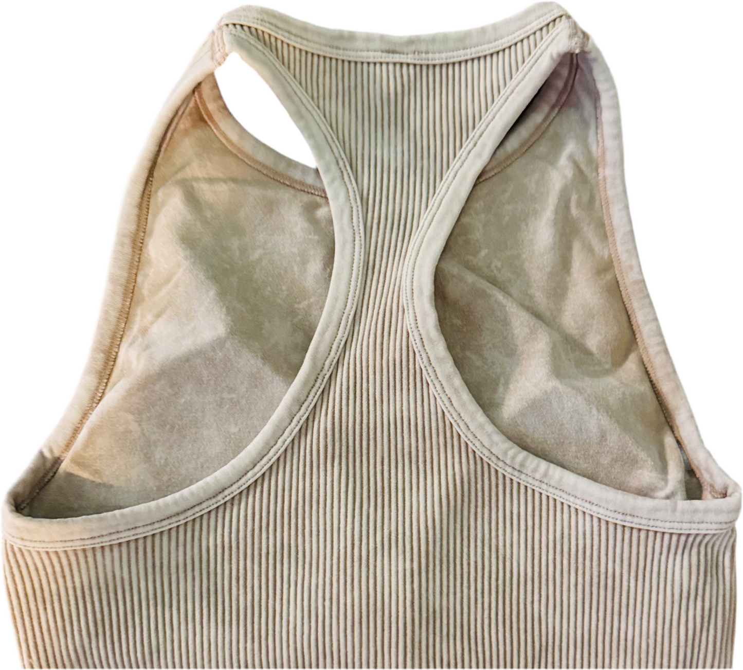 Washed Rib Seamless Halter neck Crop Tank