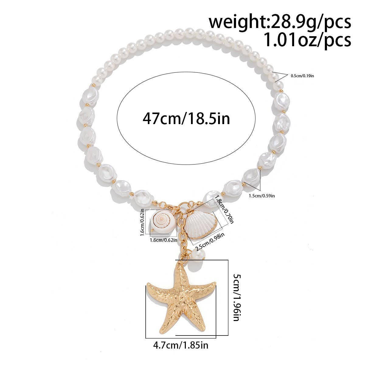 OCEAN STYLE CONCH SHELL MULTILAYER NECKLACE