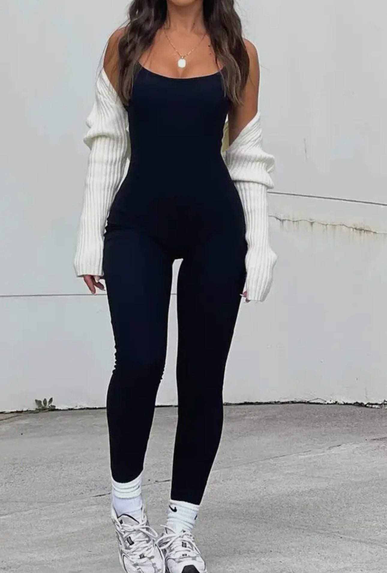Plain Spaghetti One Piece Knitting