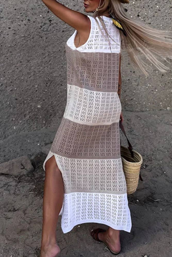 Colorblock Cover-Up Dress