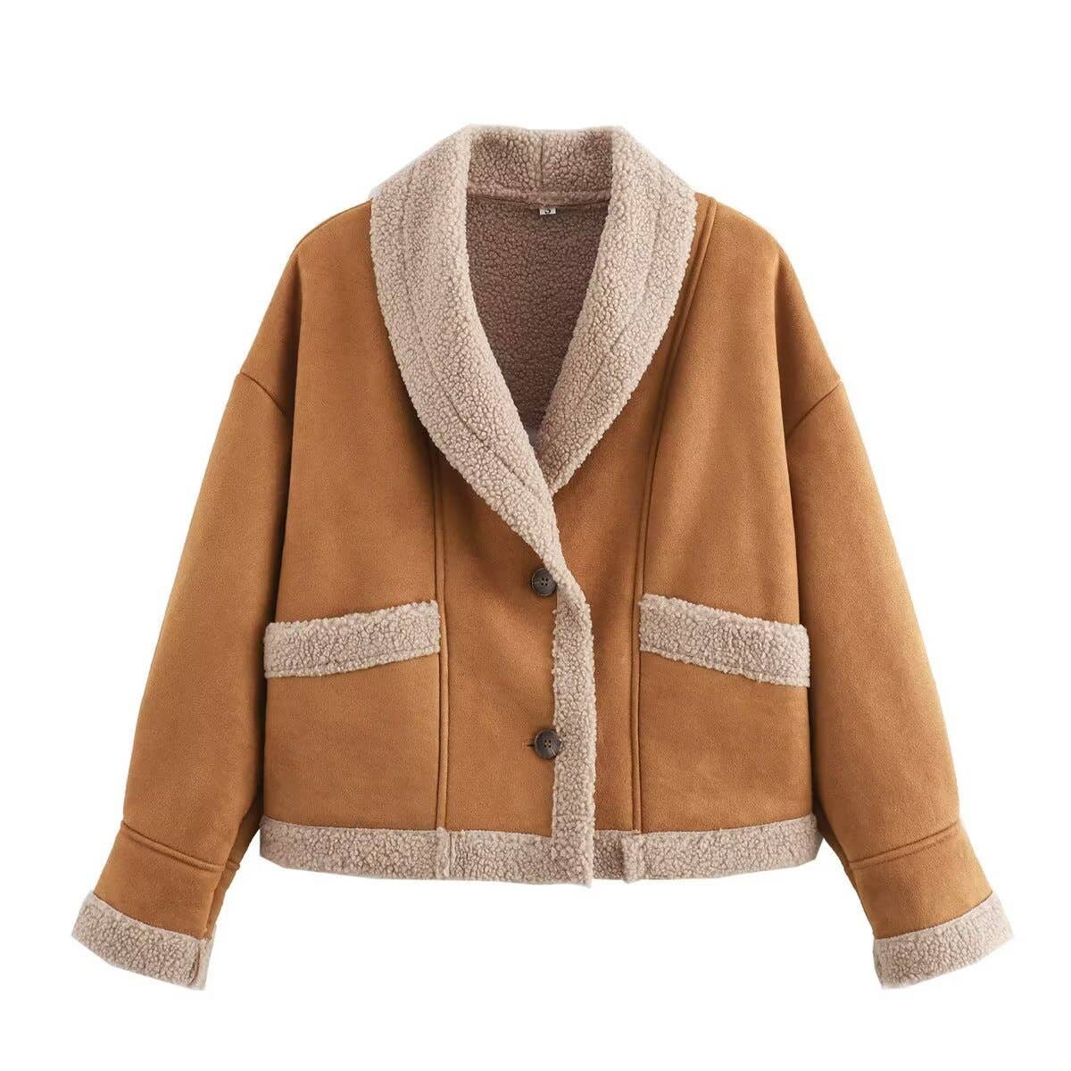 Retro Lapel Baggy Woolen Jacket