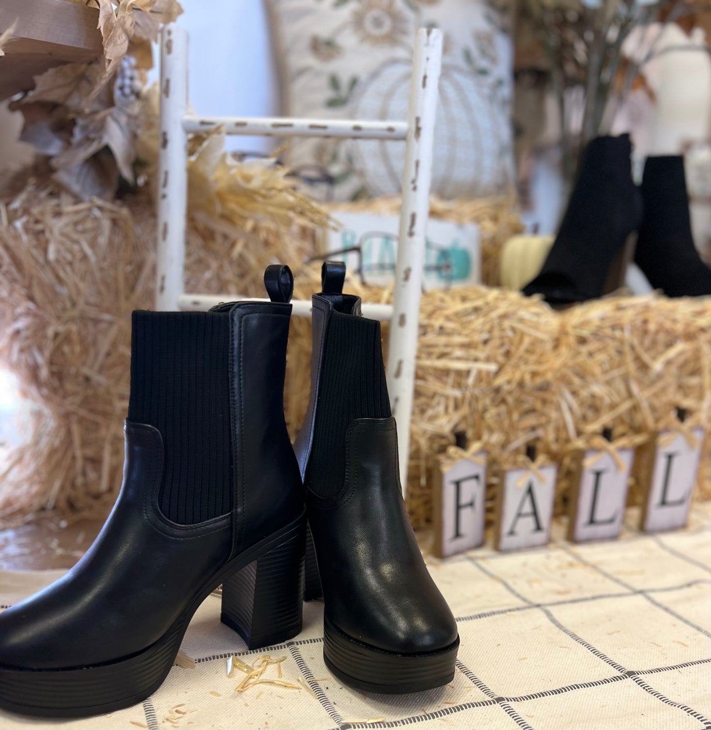 Chunky Short Bootie With Stretch