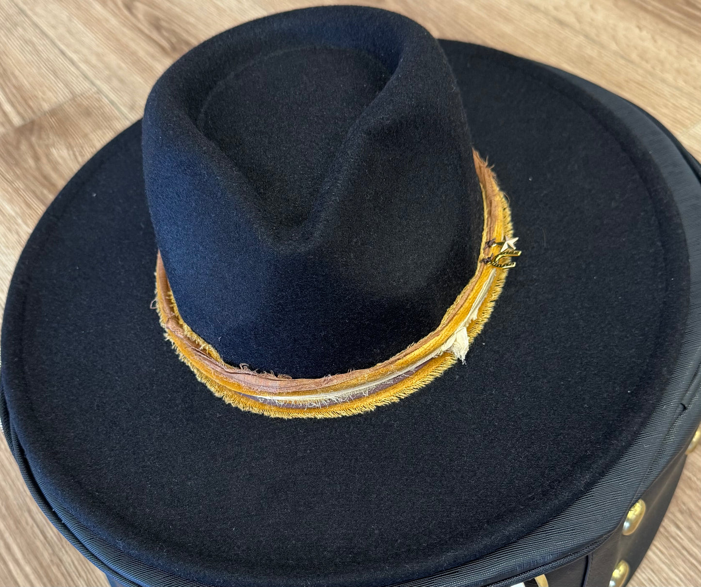Black Custom Flat Brim Hat