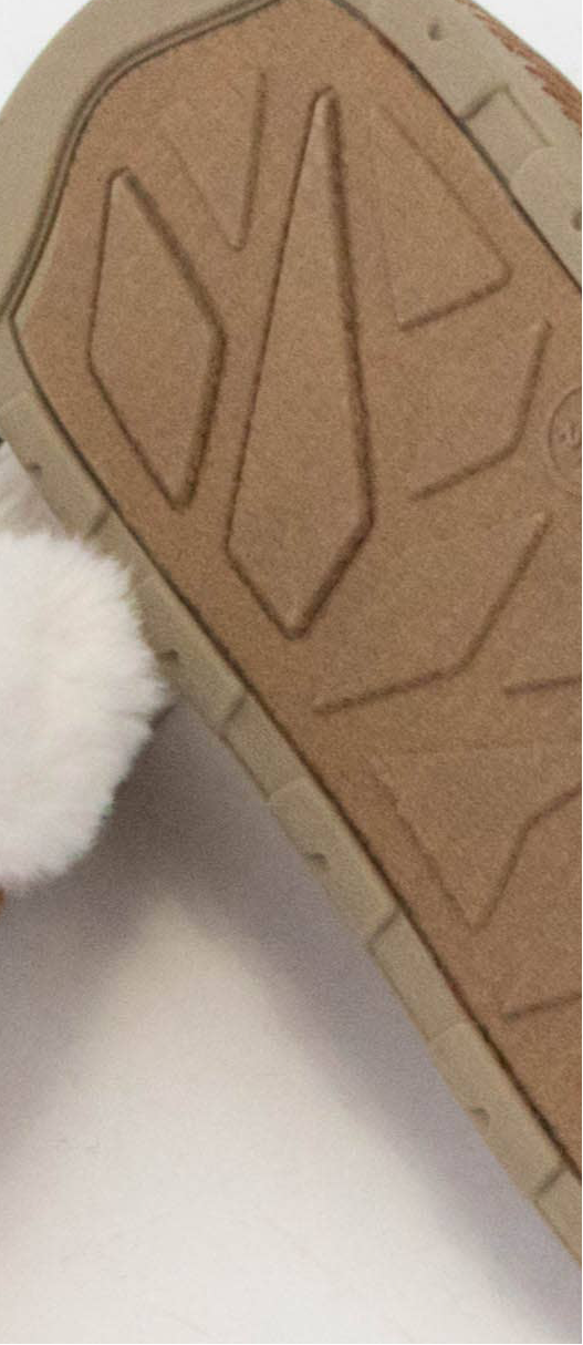COZY FUR-LINED SLIPPER WITH CABLE KNITTED UPPER