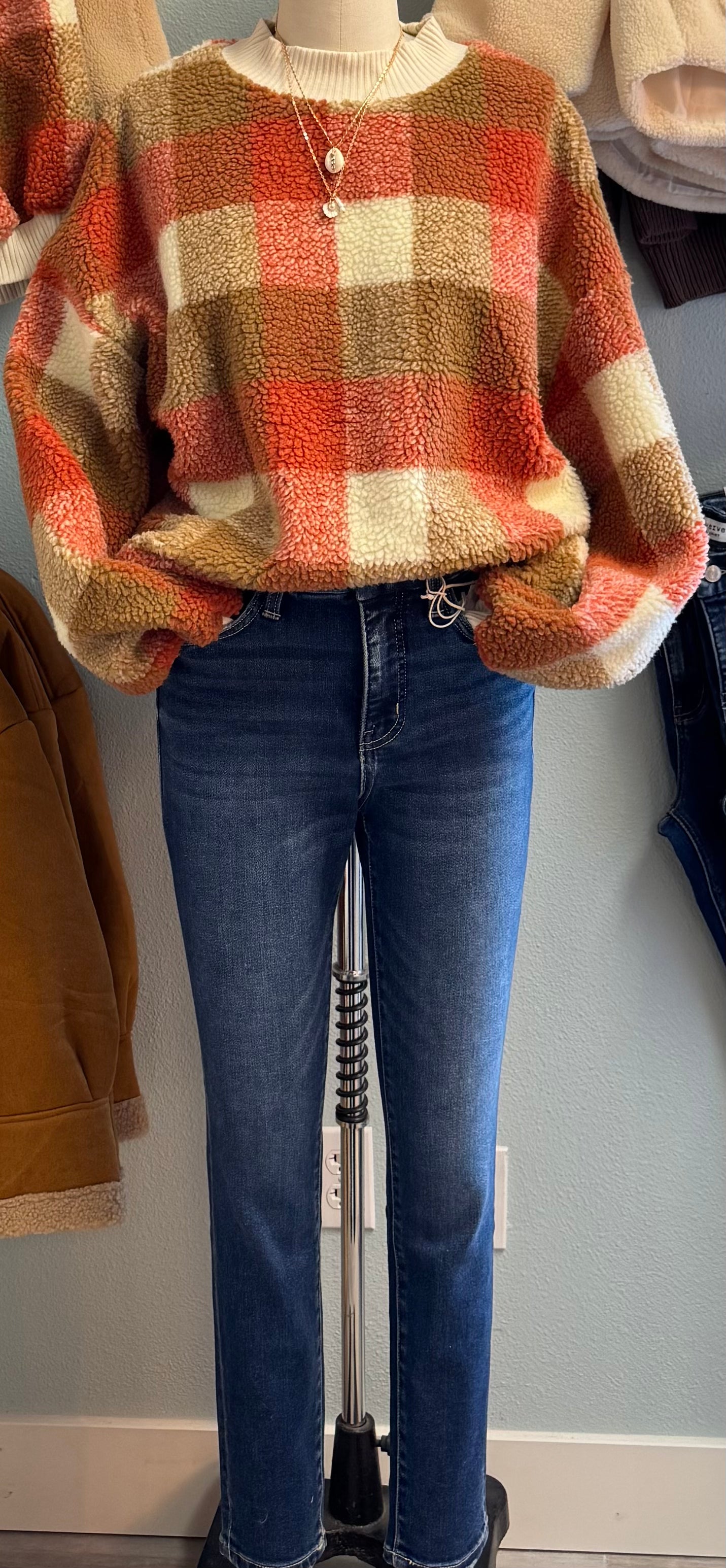MULTICOLORED CHECKERED PULLOVER