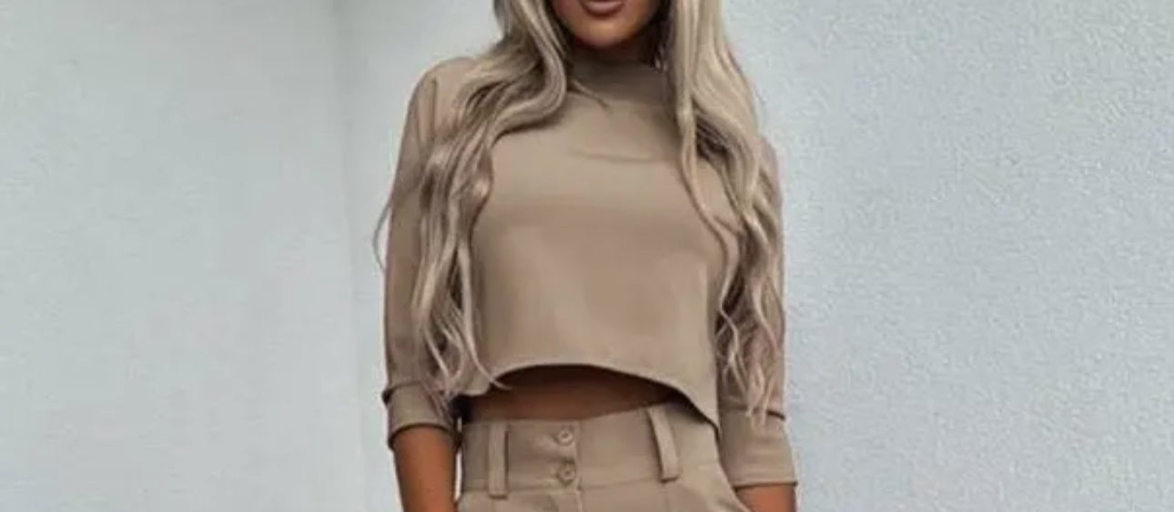 Khaki Long Sleeve Top