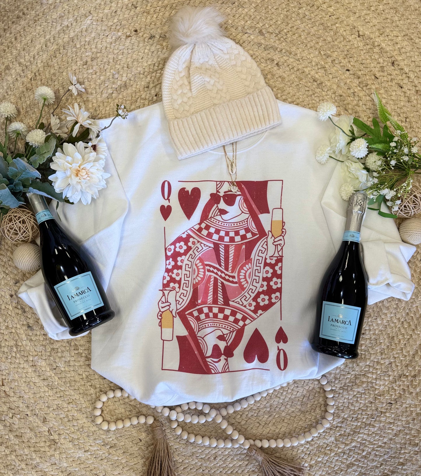 Champagne Queen Of Hearts Pullover