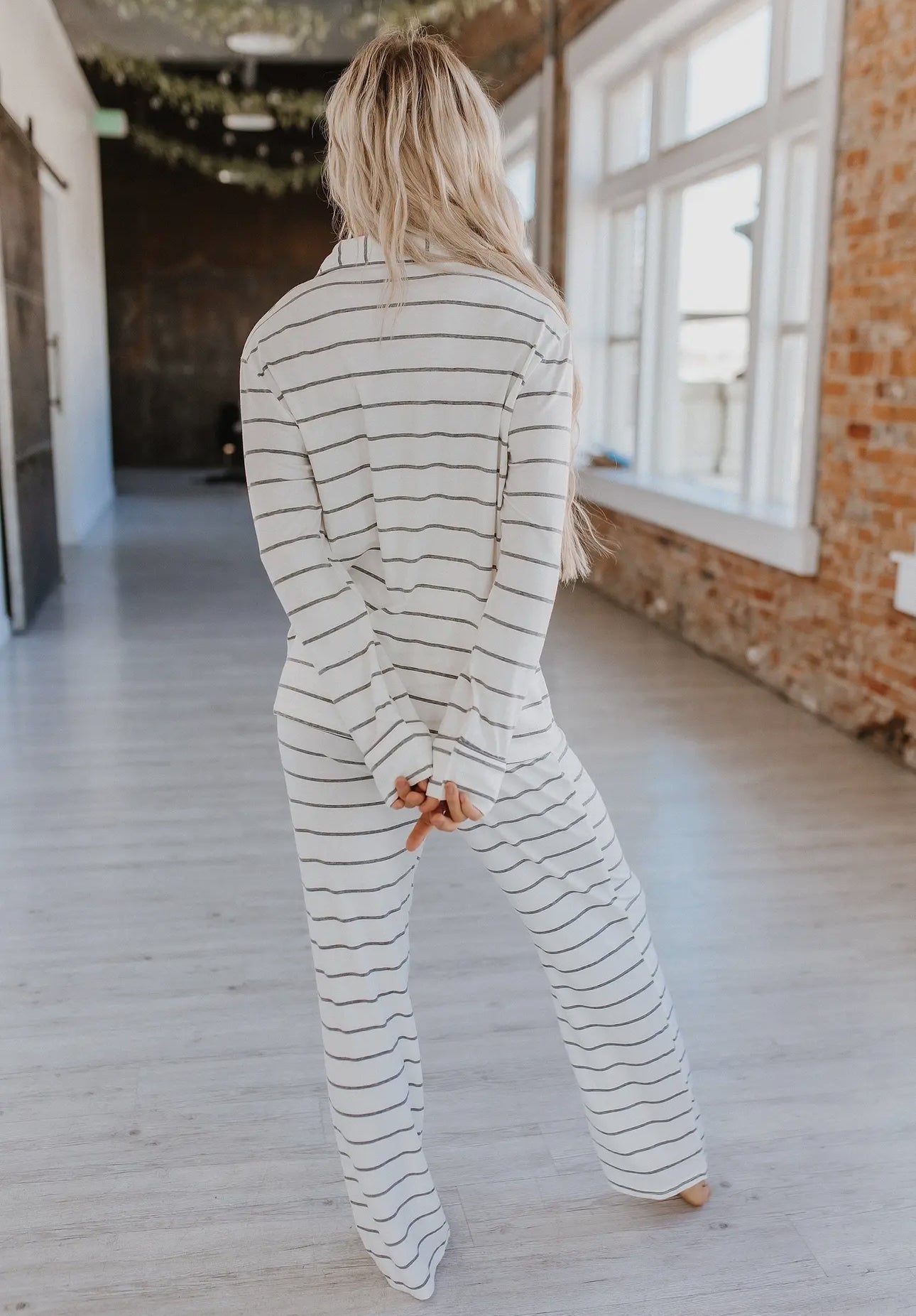 Brontë Striped Pajama Set