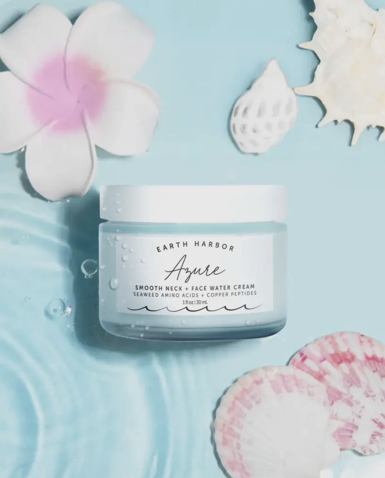 Azure Smooth Neck + Face Water Cream: Amino Acids + Peptides