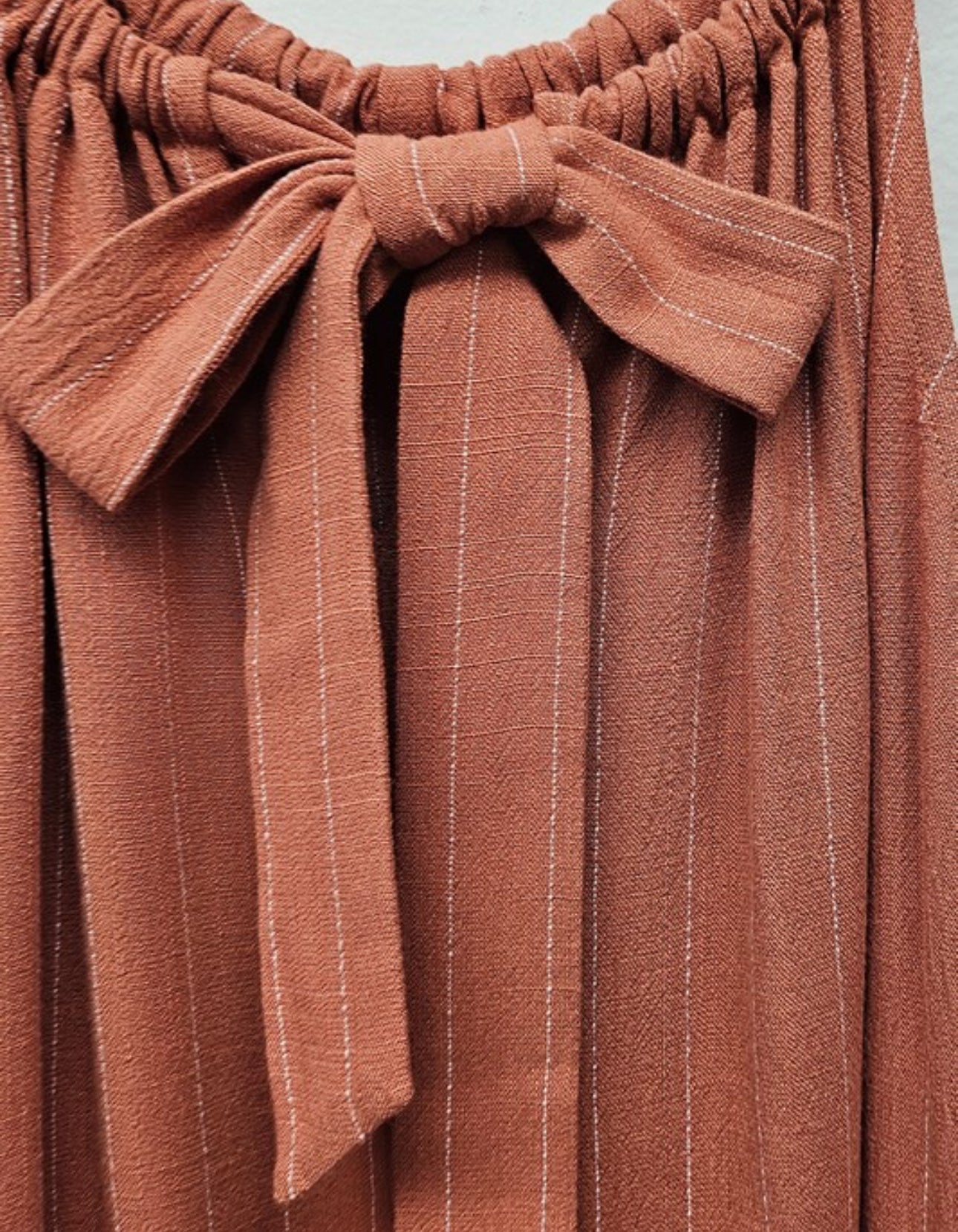 Striped Linen Wide Leg Jumpsuit