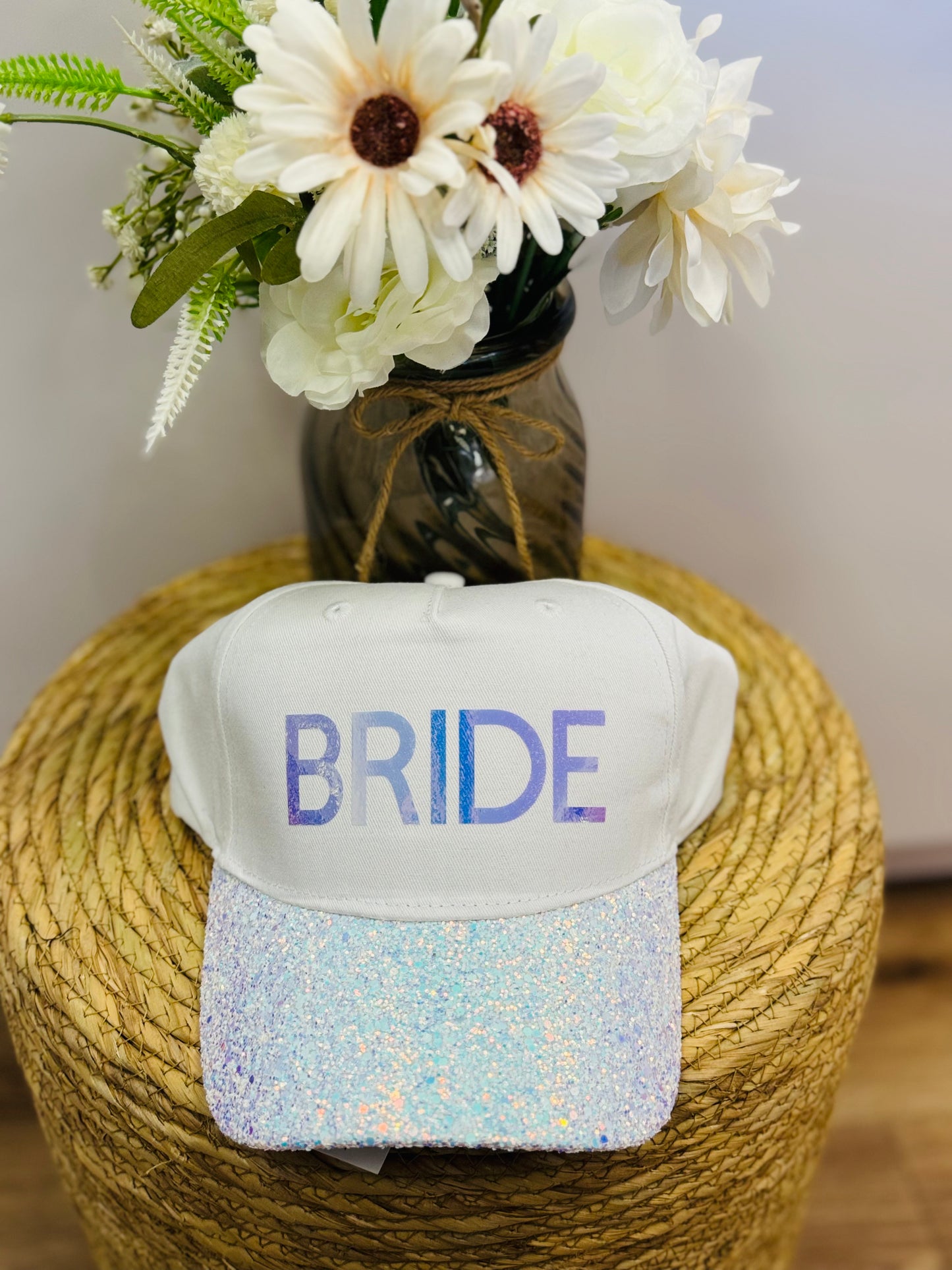 MRS & BRIDE Wedding Party Glitter Hats