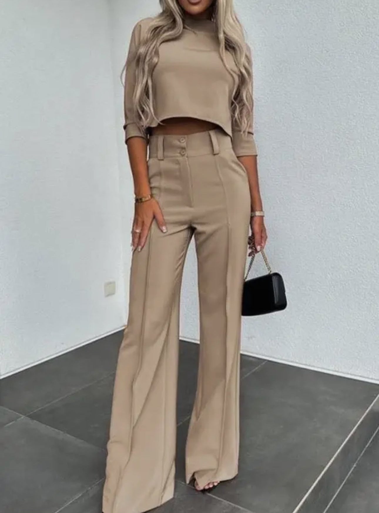 Khaki Long Sleeve Top