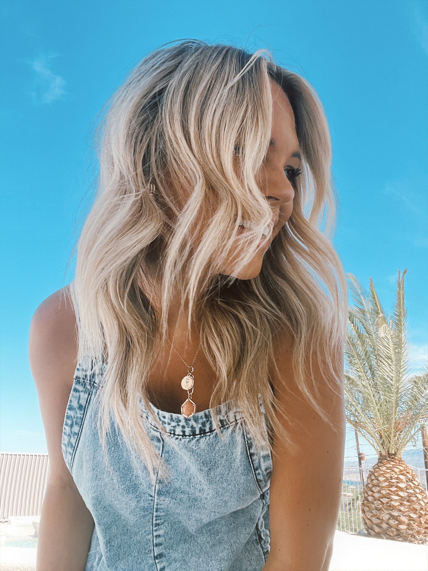 Wash Frayed Exposed Seam Wide Leg Denim Overall