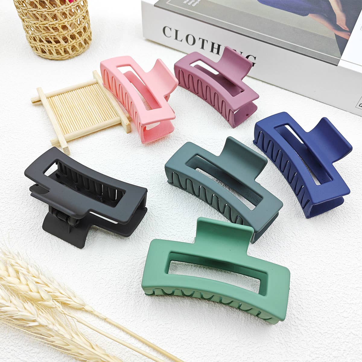 3.35" Rectangle Hair Claw Clip