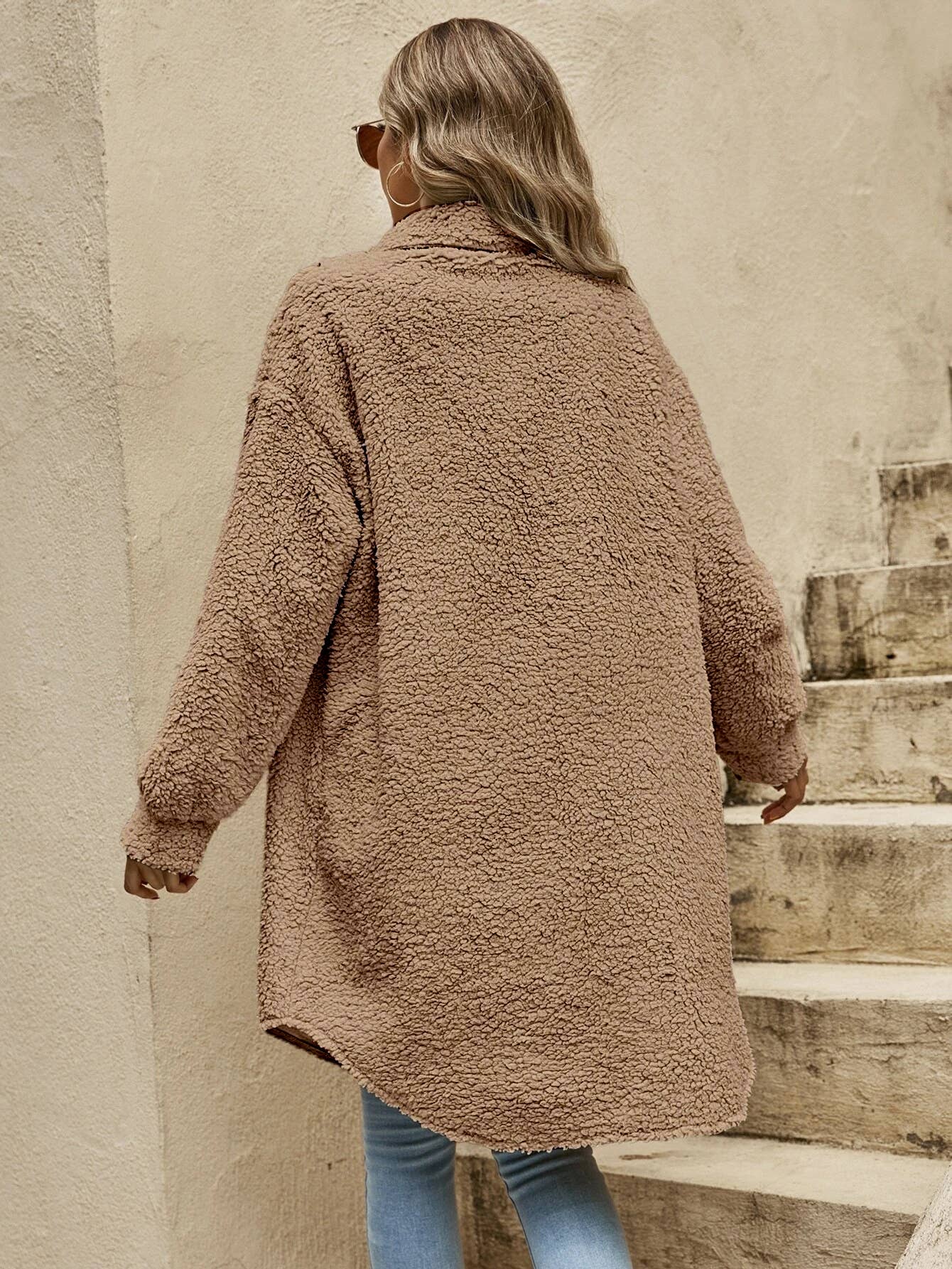Button Up Sherpa Jacket