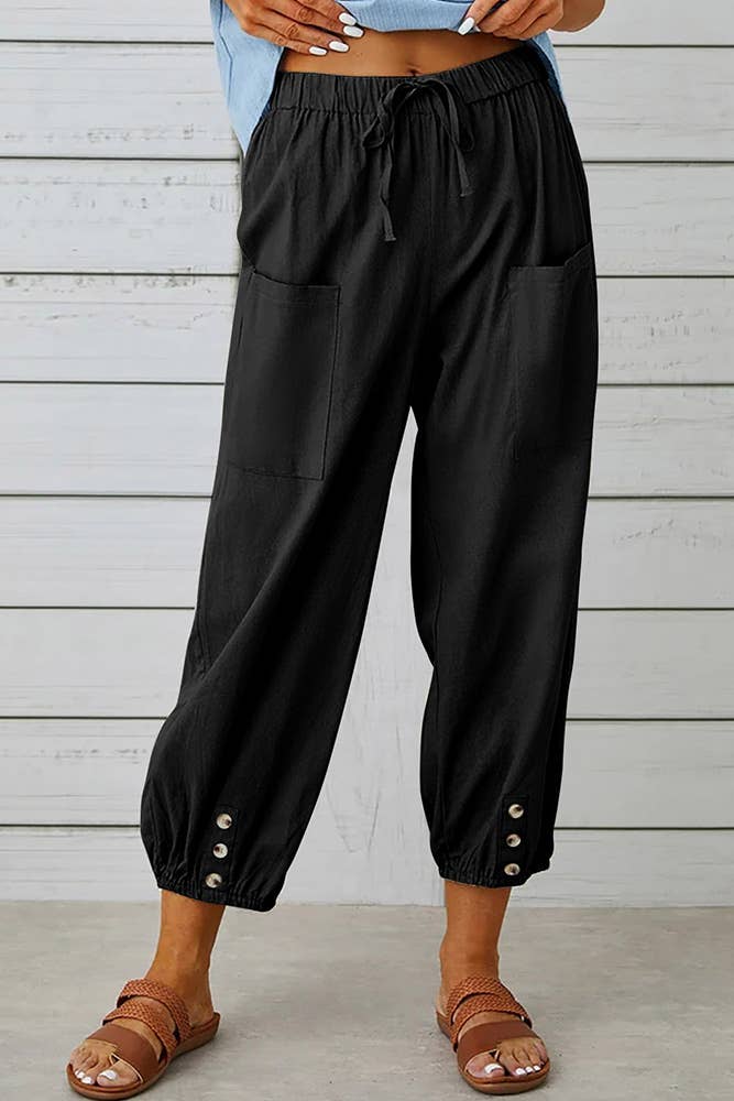 Elastic Waist Beach Pants