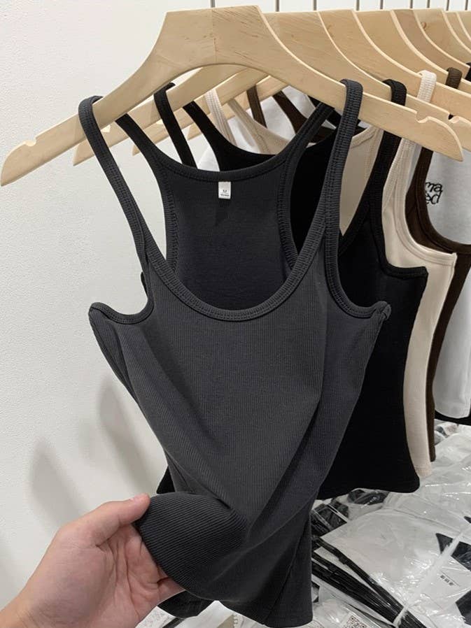 Ribbed Fit Racerback Tank Top