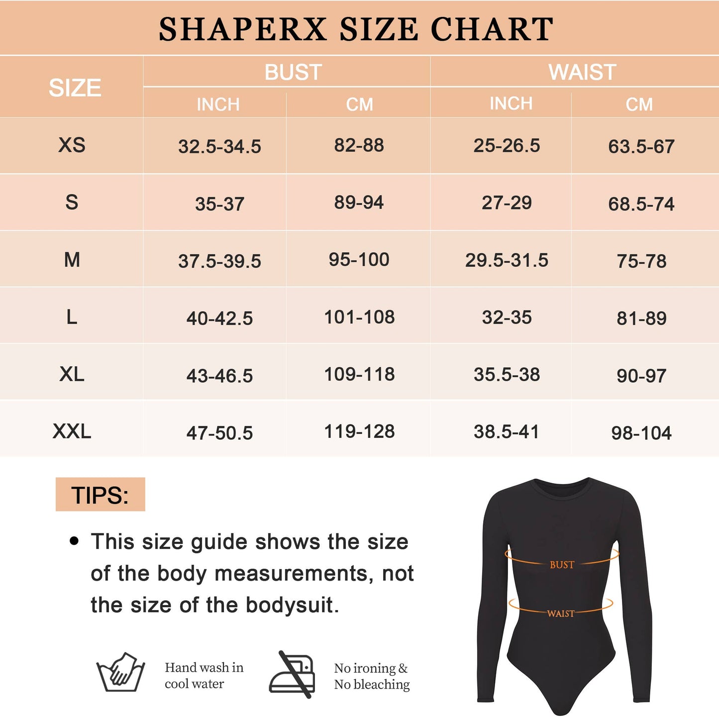 Long Sleeve Bodysuit Shapewear Crew Neck Thong