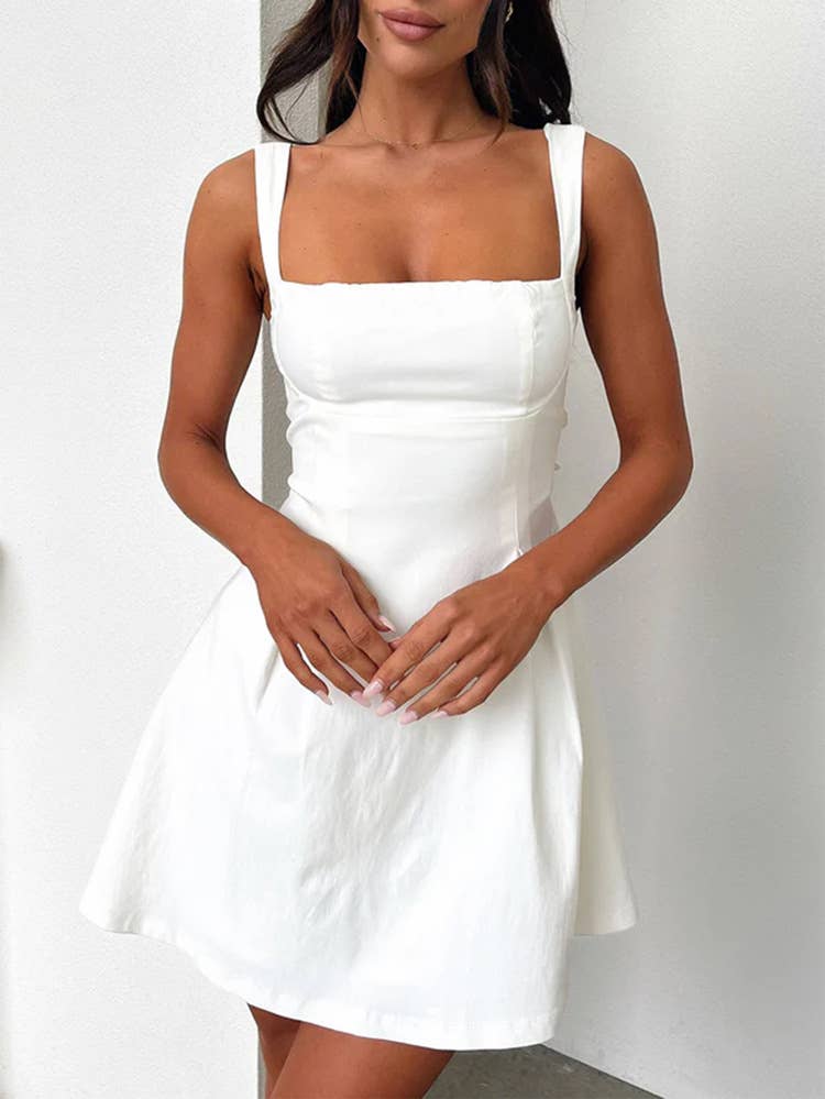 Elegant Plain Slip Dress