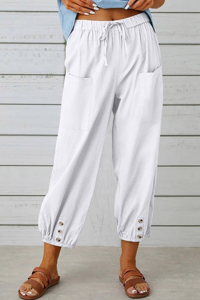 Elastic Waist Beach Pants